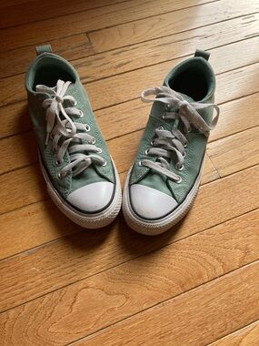 Converse All Star Mint Green Low-Top Canvas Sneakers with White Accents